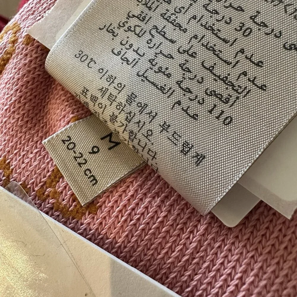 NWT GUCCI GG-Supreme Cotton-Blend Socks Pink Sz M - Picture 4 of 5